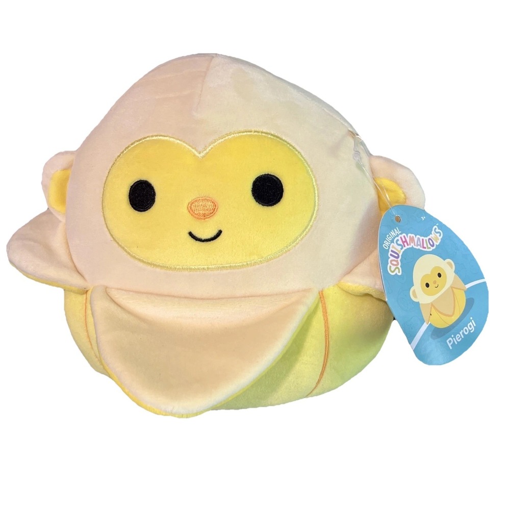 Squishmallows Pierogi Banana Monkey Plush W/tags 8" 2023 Fruit‎ Yellow